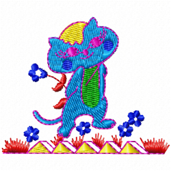 Cats Embroidery Design 4